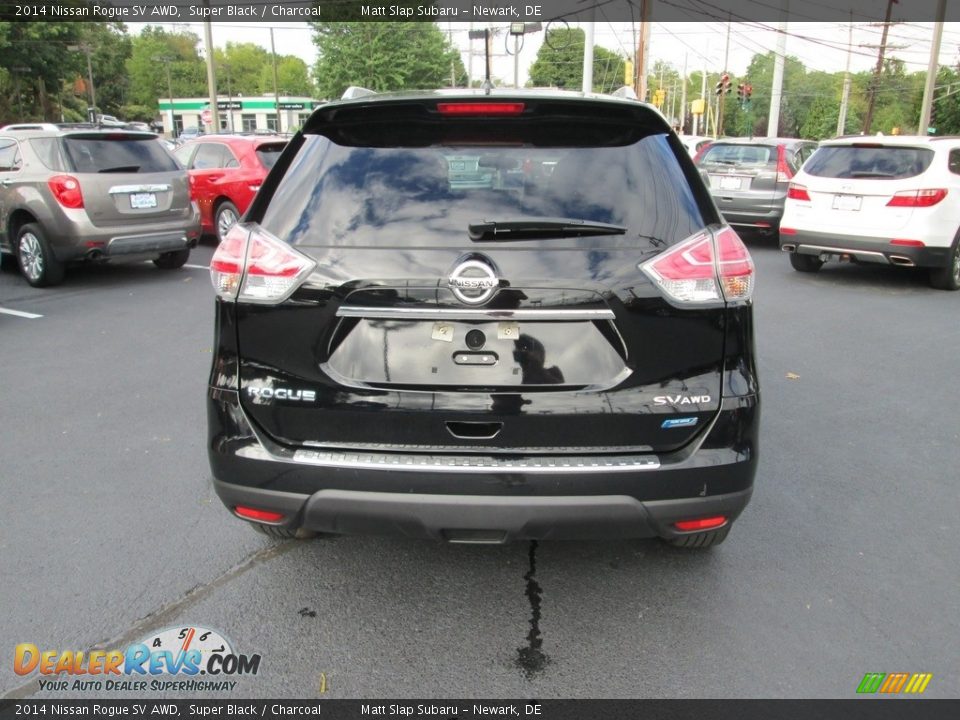 2014 Nissan Rogue SV AWD Super Black / Charcoal Photo #7