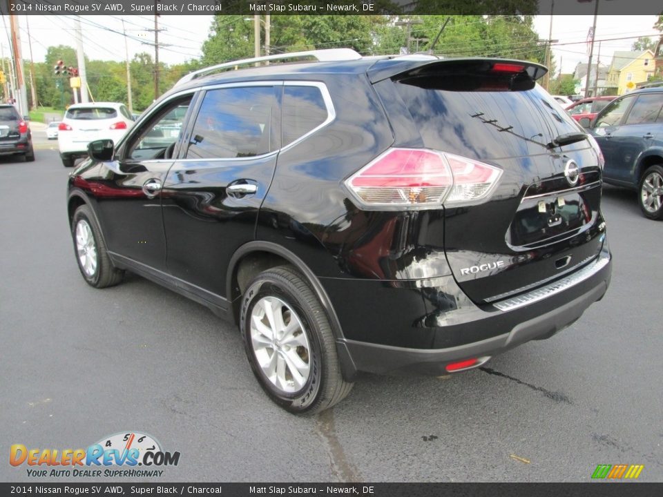 2014 Nissan Rogue SV AWD Super Black / Charcoal Photo #8