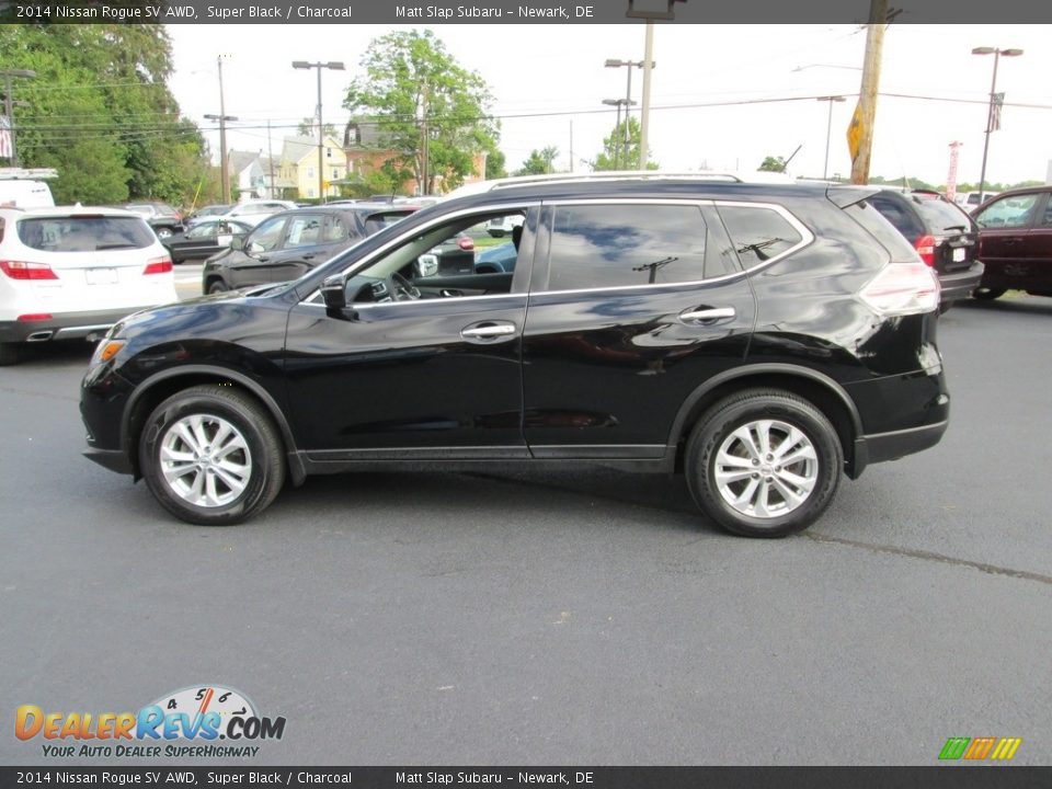 2014 Nissan Rogue SV AWD Super Black / Charcoal Photo #9