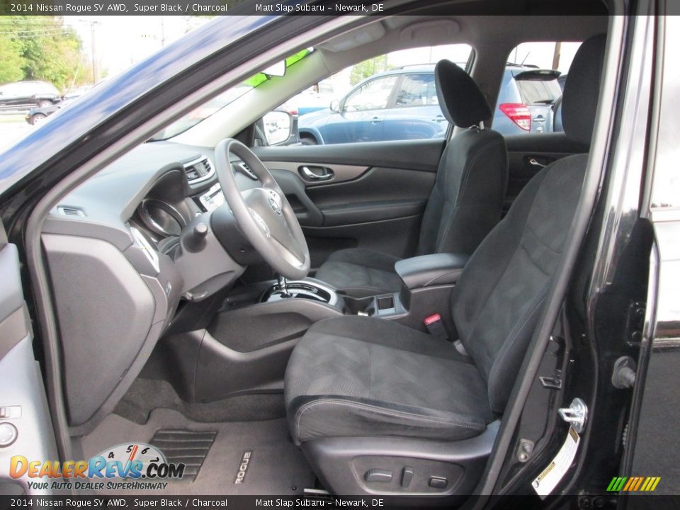 2014 Nissan Rogue SV AWD Super Black / Charcoal Photo #12