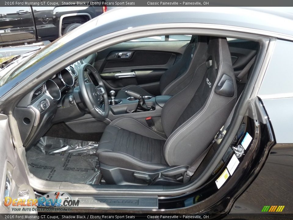2016 Ford Mustang GT Coupe Shadow Black / Ebony Recaro Sport Seats Photo #8