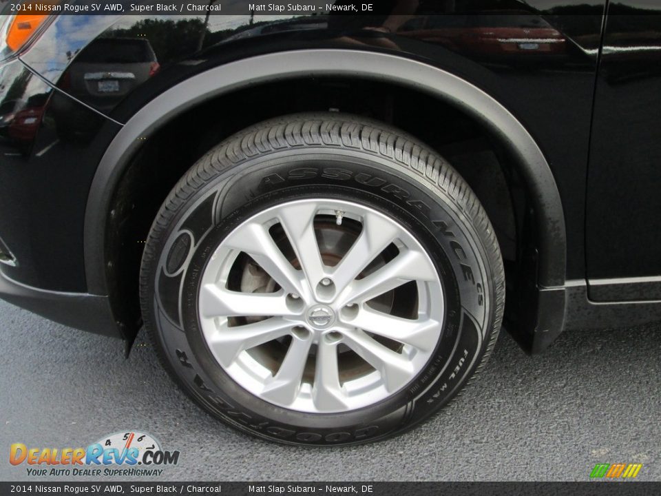 2014 Nissan Rogue SV AWD Super Black / Charcoal Photo #21