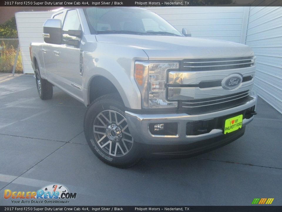 2017 Ford F250 Super Duty Lariat Crew Cab 4x4 Ingot Silver / Black Photo #2