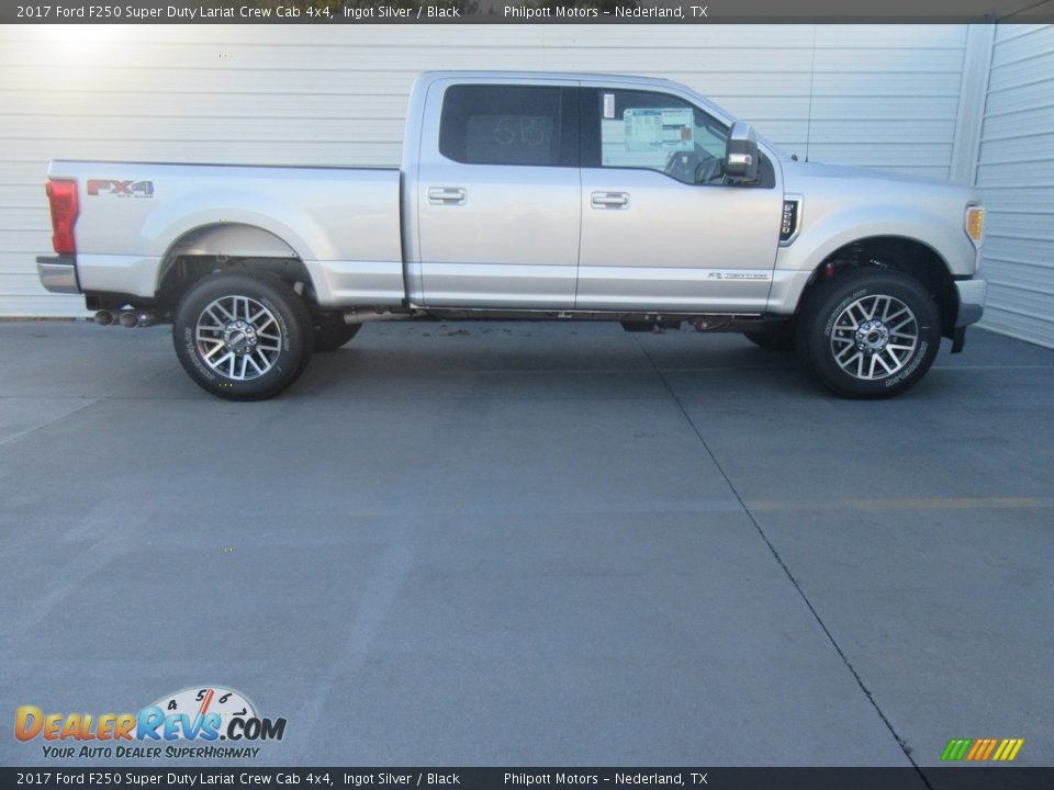 2017 Ford F250 Super Duty Lariat Crew Cab 4x4 Ingot Silver / Black Photo #3