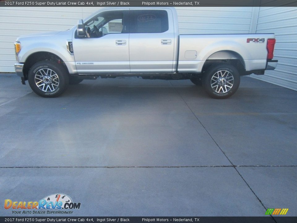 2017 Ford F250 Super Duty Lariat Crew Cab 4x4 Ingot Silver / Black Photo #6