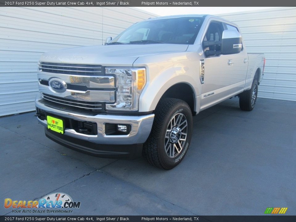 2017 Ford F250 Super Duty Lariat Crew Cab 4x4 Ingot Silver / Black Photo #7