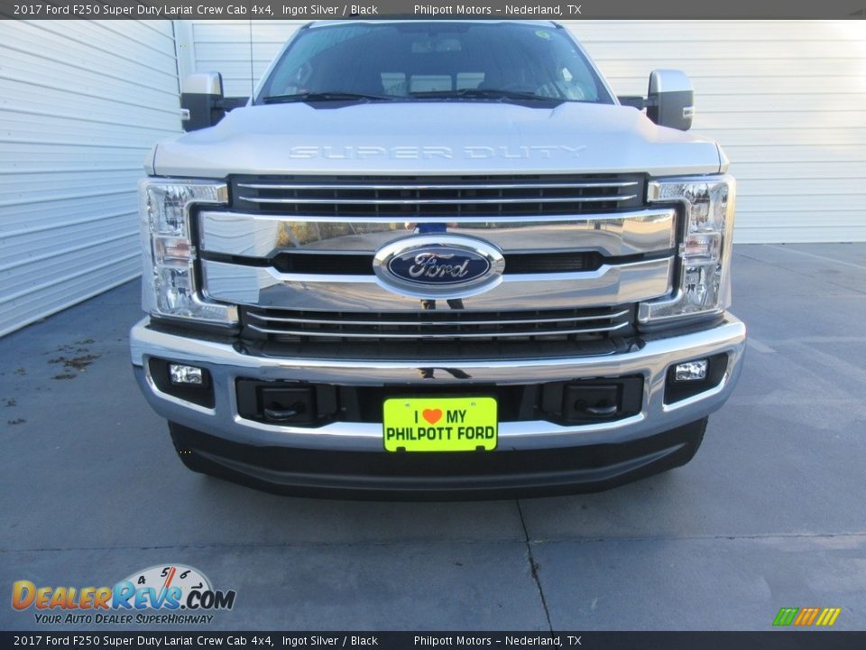2017 Ford F250 Super Duty Lariat Crew Cab 4x4 Ingot Silver / Black Photo #8