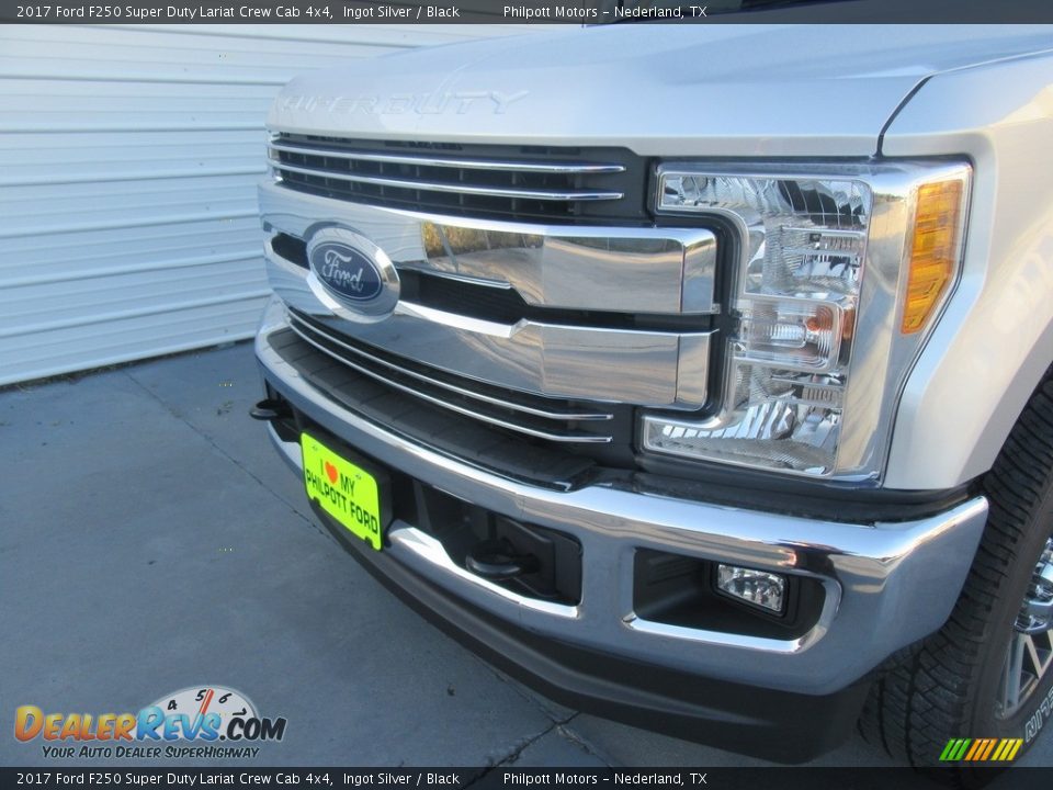 2017 Ford F250 Super Duty Lariat Crew Cab 4x4 Ingot Silver / Black Photo #10