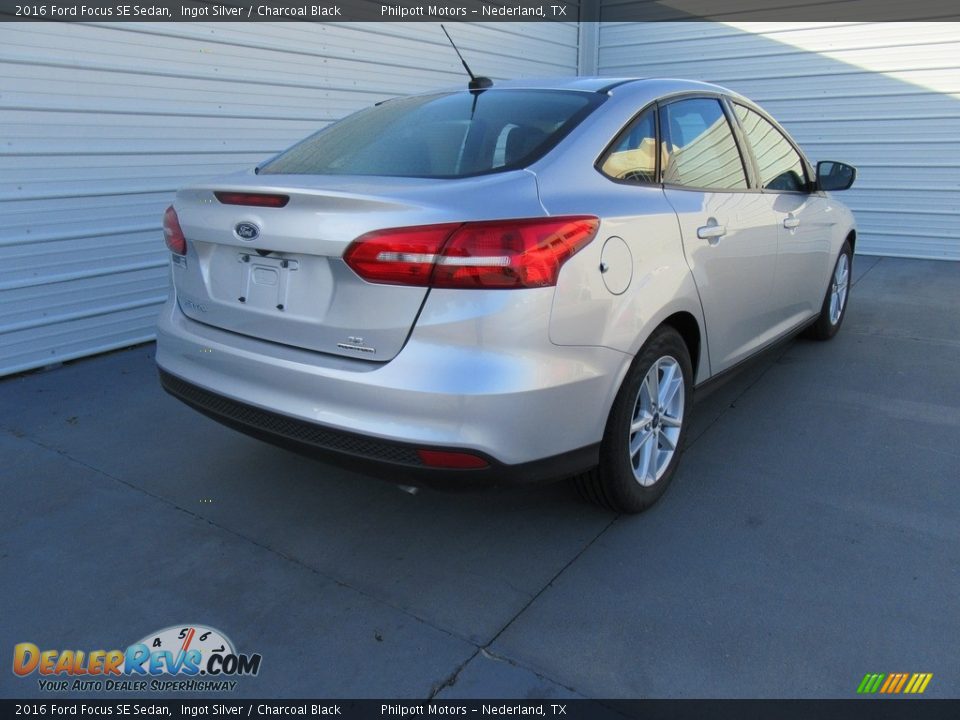 2016 Ford Focus SE Sedan Ingot Silver / Charcoal Black Photo #4