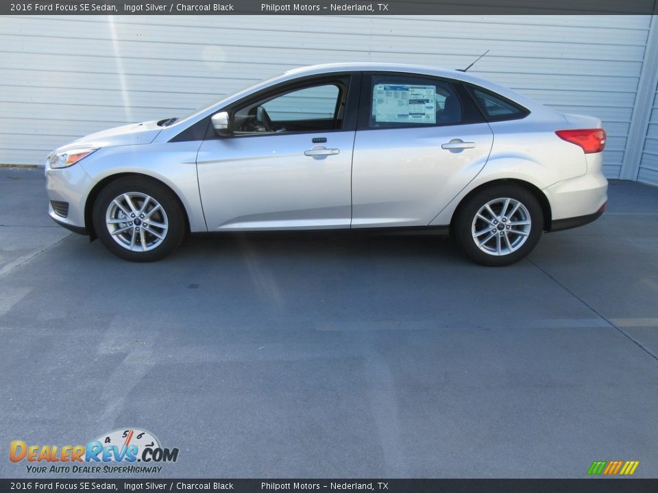 2016 Ford Focus SE Sedan Ingot Silver / Charcoal Black Photo #6
