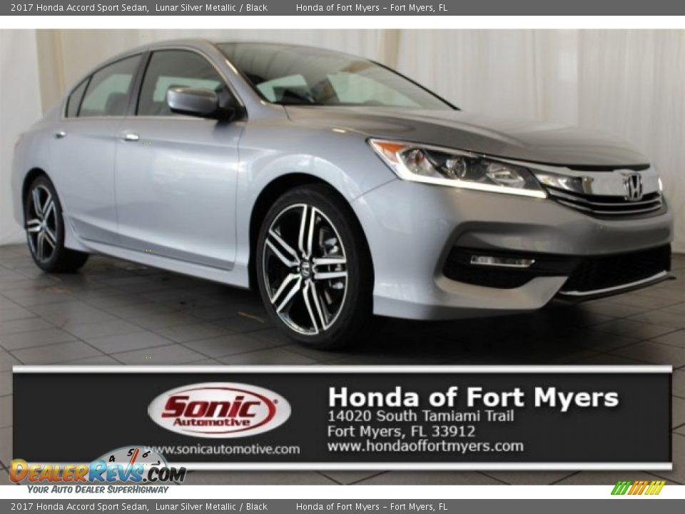 2017 Honda Accord Sport Sedan Lunar Silver Metallic / Black Photo #1
