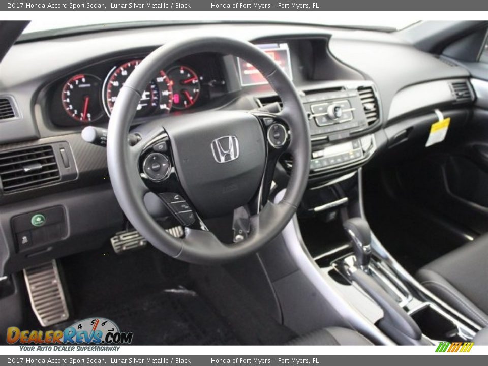 2017 Honda Accord Sport Sedan Lunar Silver Metallic / Black Photo #11