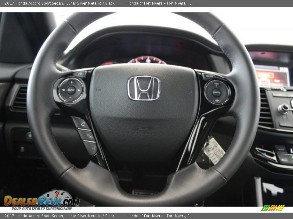 2017 Honda Accord Sport Sedan Lunar Silver Metallic / Black Photo #12