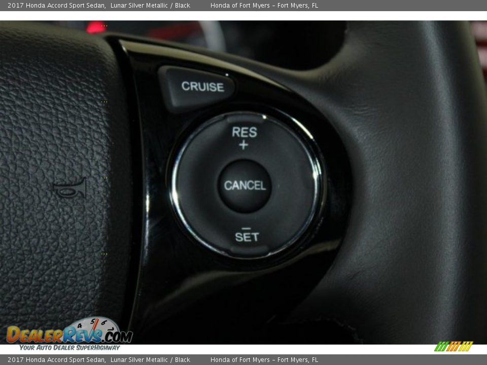 2017 Honda Accord Sport Sedan Lunar Silver Metallic / Black Photo #14