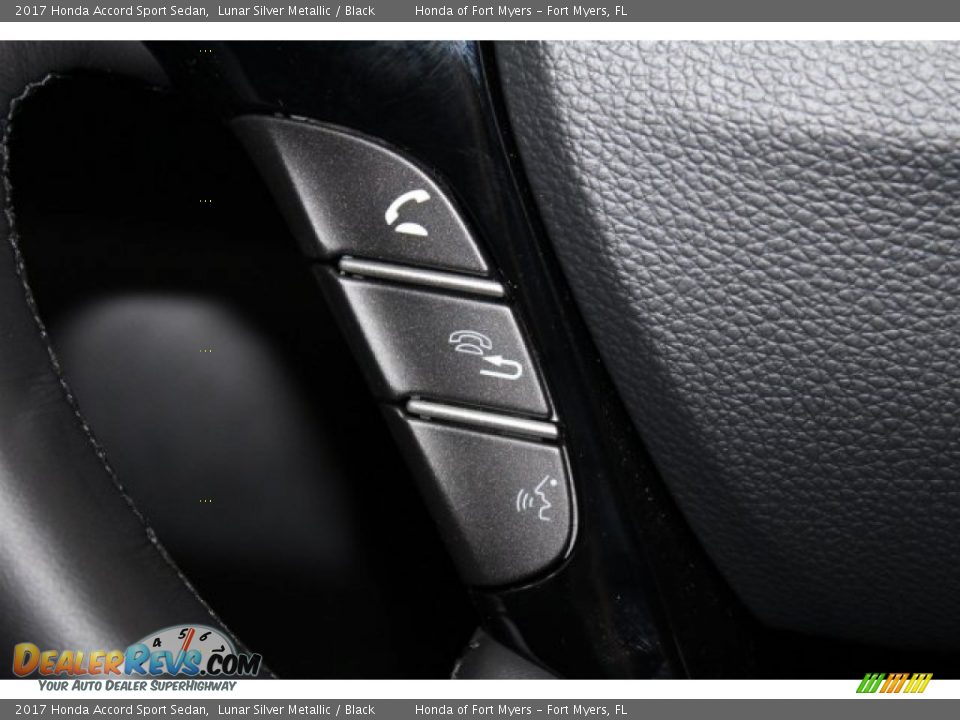 2017 Honda Accord Sport Sedan Lunar Silver Metallic / Black Photo #15