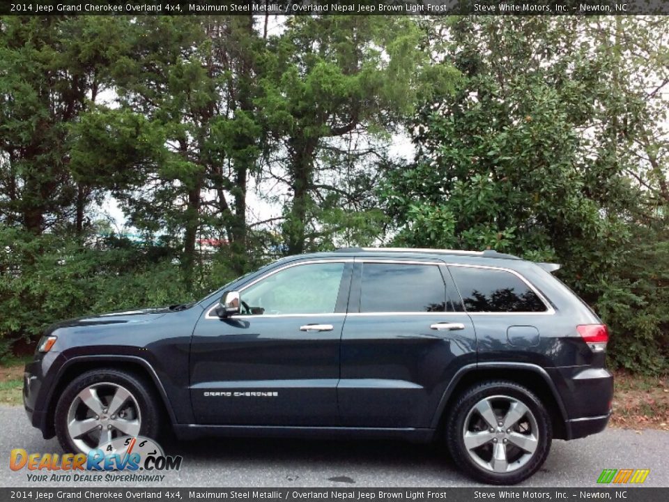 2014 Jeep Grand Cherokee Overland 4x4 Maximum Steel Metallic / Overland Nepal Jeep Brown Light Frost Photo #1