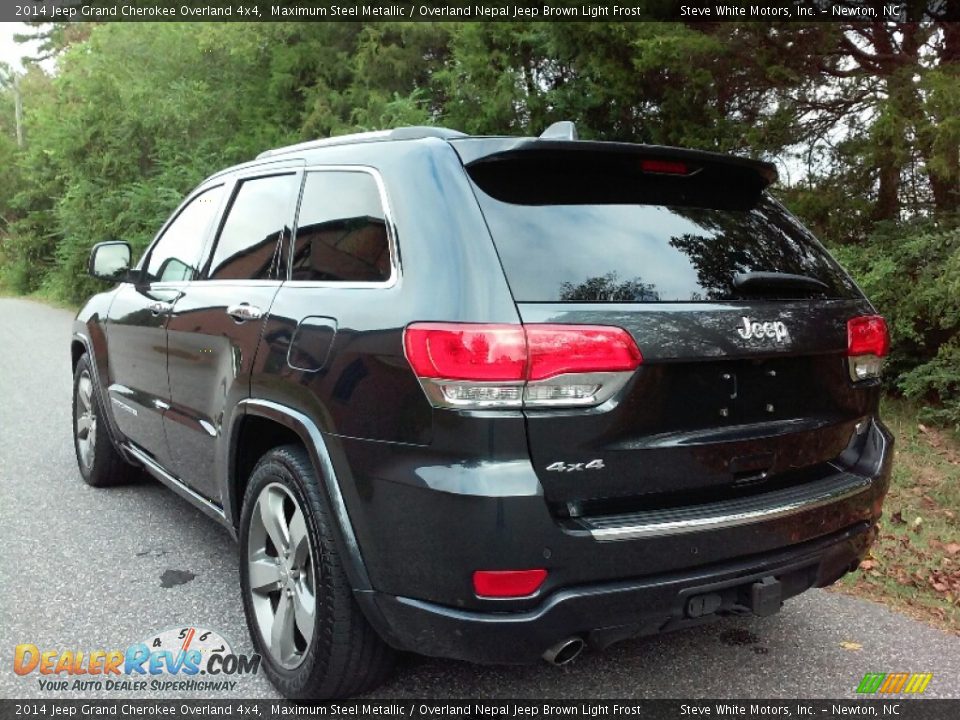 2014 Jeep Grand Cherokee Overland 4x4 Maximum Steel Metallic / Overland Nepal Jeep Brown Light Frost Photo #3