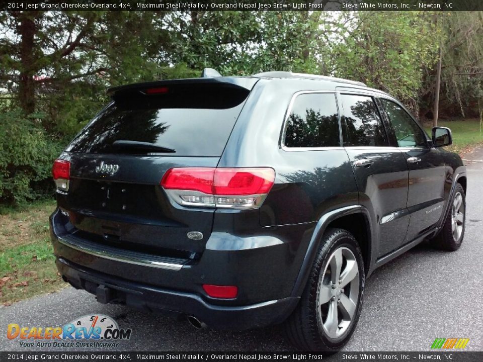2014 Jeep Grand Cherokee Overland 4x4 Maximum Steel Metallic / Overland Nepal Jeep Brown Light Frost Photo #4