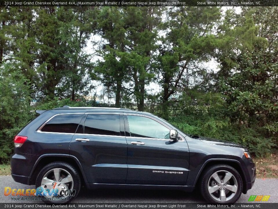 2014 Jeep Grand Cherokee Overland 4x4 Maximum Steel Metallic / Overland Nepal Jeep Brown Light Frost Photo #5