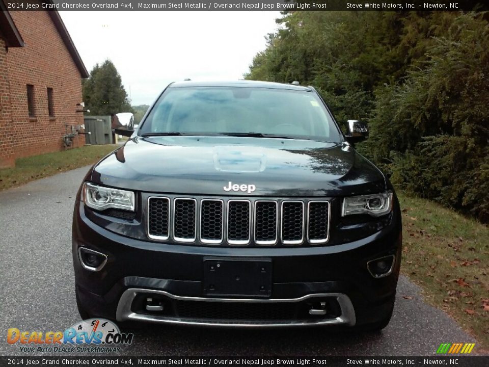 2014 Jeep Grand Cherokee Overland 4x4 Maximum Steel Metallic / Overland Nepal Jeep Brown Light Frost Photo #7