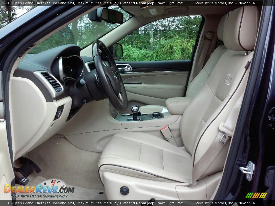 2014 Jeep Grand Cherokee Overland 4x4 Maximum Steel Metallic / Overland Nepal Jeep Brown Light Frost Photo #9