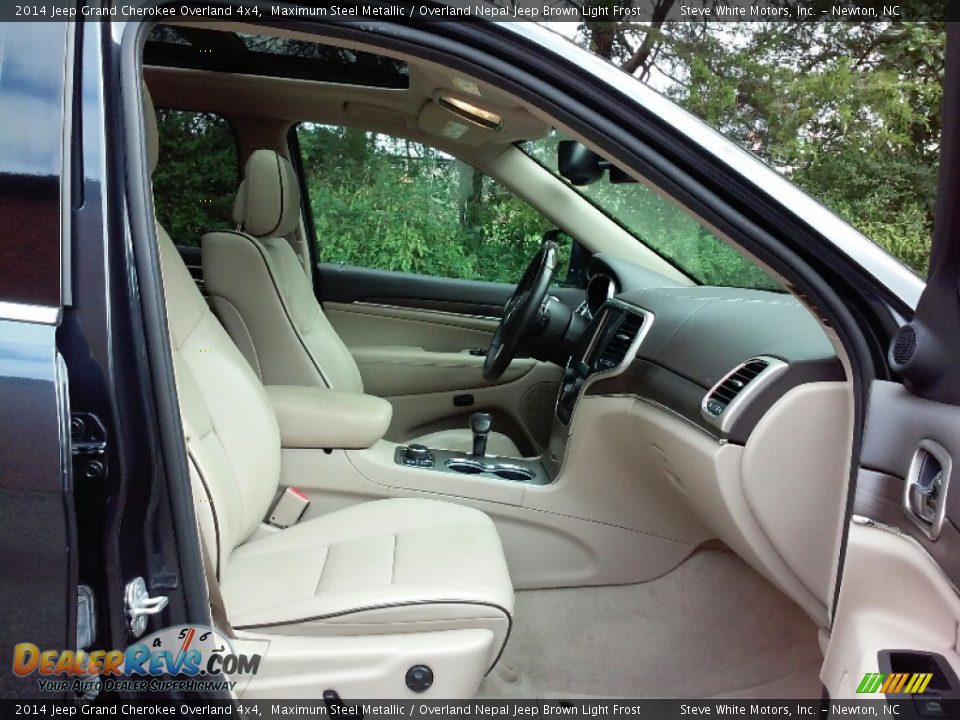 2014 Jeep Grand Cherokee Overland 4x4 Maximum Steel Metallic / Overland Nepal Jeep Brown Light Frost Photo #13