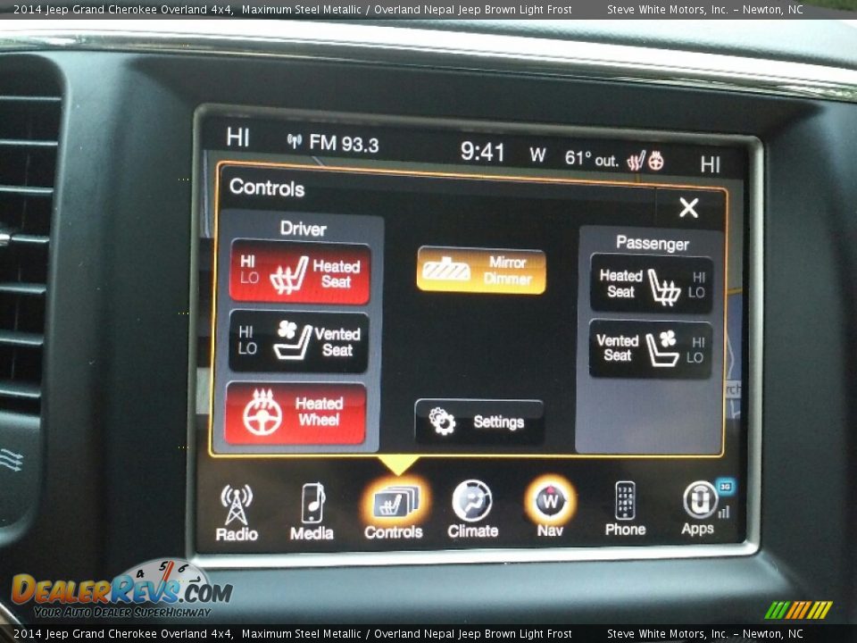 2014 Jeep Grand Cherokee Overland 4x4 Maximum Steel Metallic / Overland Nepal Jeep Brown Light Frost Photo #20