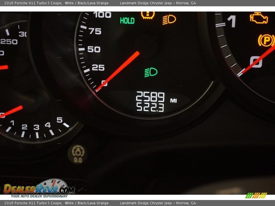 2016 Porsche 911 Turbo S Coupe White / Black/Lava Orange Photo #22