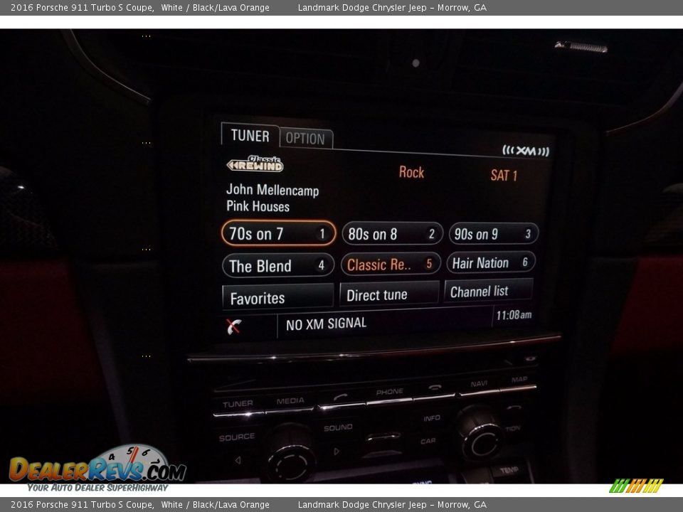 2016 Porsche 911 Turbo S Coupe White / Black/Lava Orange Photo #23