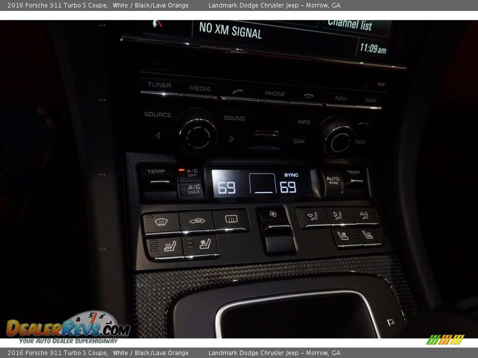 2016 Porsche 911 Turbo S Coupe White / Black/Lava Orange Photo #24