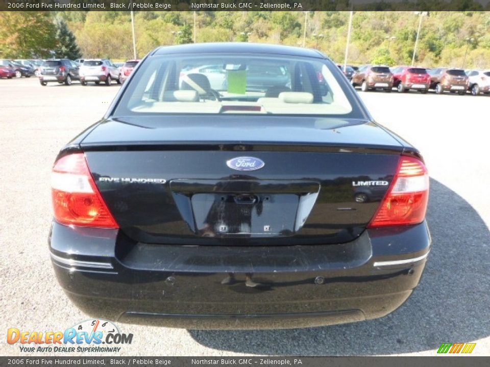 2006 Ford Five Hundred Limited Black / Pebble Beige Photo #5