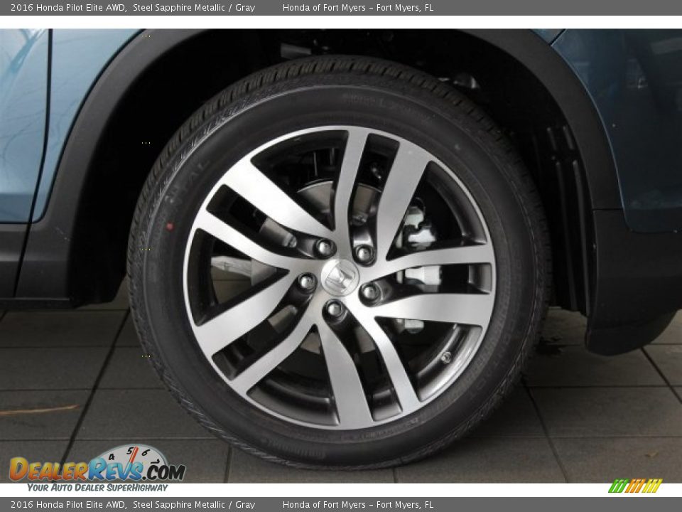 2016 Honda Pilot Elite AWD Steel Sapphire Metallic / Gray Photo #2