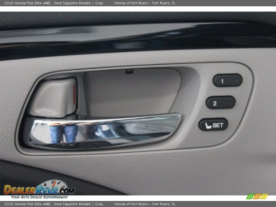 2016 Honda Pilot Elite AWD Steel Sapphire Metallic / Gray Photo #9