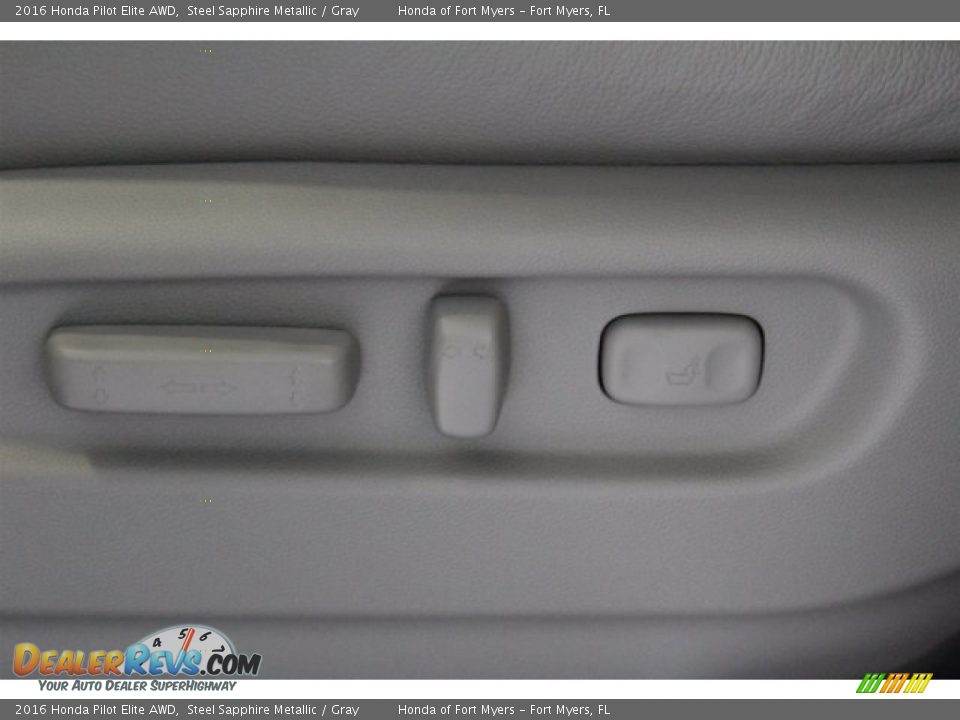 2016 Honda Pilot Elite AWD Steel Sapphire Metallic / Gray Photo #12