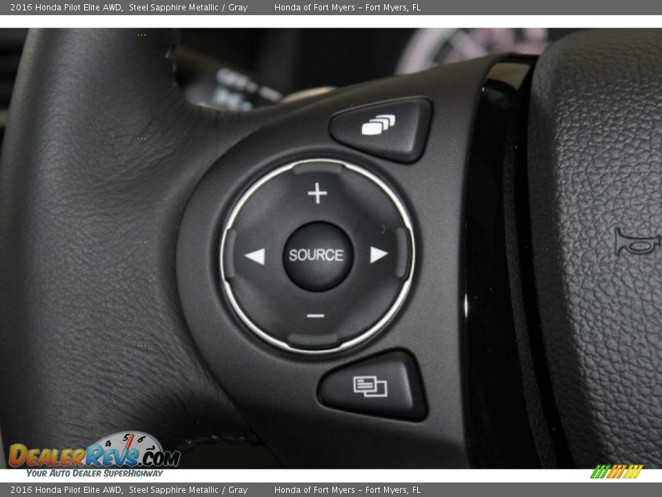 2016 Honda Pilot Elite AWD Steel Sapphire Metallic / Gray Photo #15