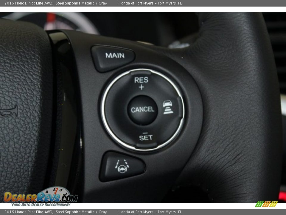 2016 Honda Pilot Elite AWD Steel Sapphire Metallic / Gray Photo #16