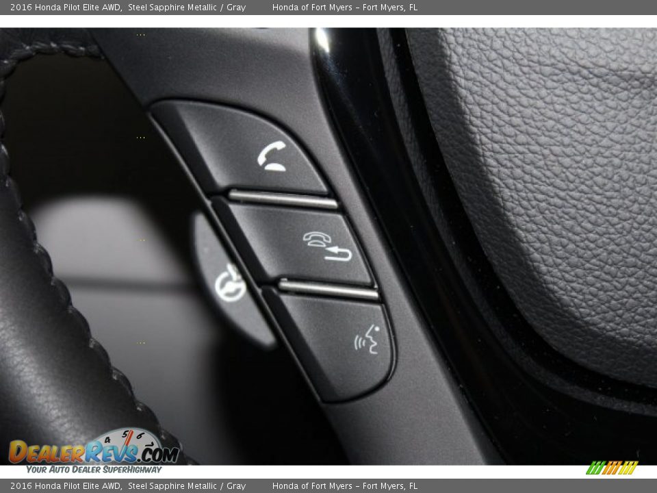 2016 Honda Pilot Elite AWD Steel Sapphire Metallic / Gray Photo #17