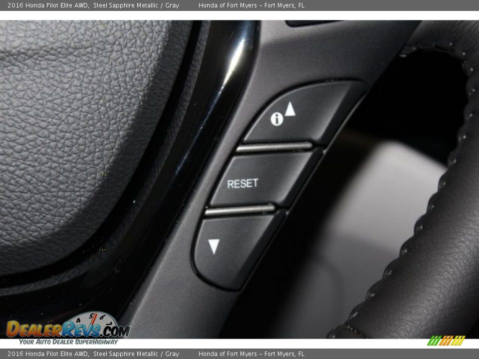 2016 Honda Pilot Elite AWD Steel Sapphire Metallic / Gray Photo #18