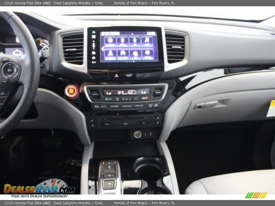 2016 Honda Pilot Elite AWD Steel Sapphire Metallic / Gray Photo #19