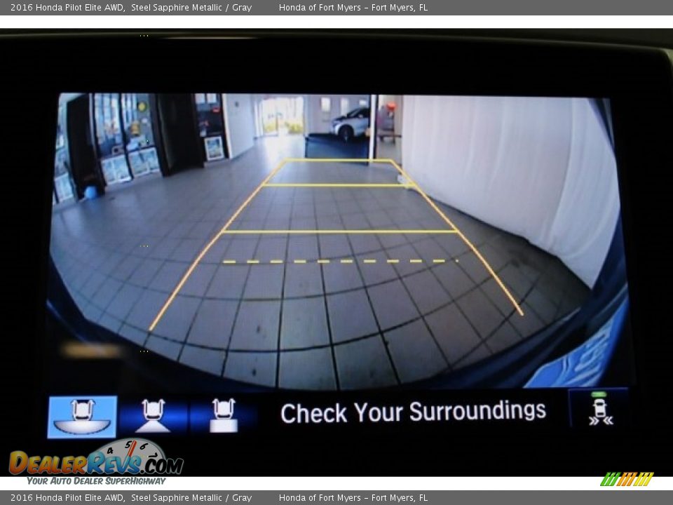 2016 Honda Pilot Elite AWD Steel Sapphire Metallic / Gray Photo #23
