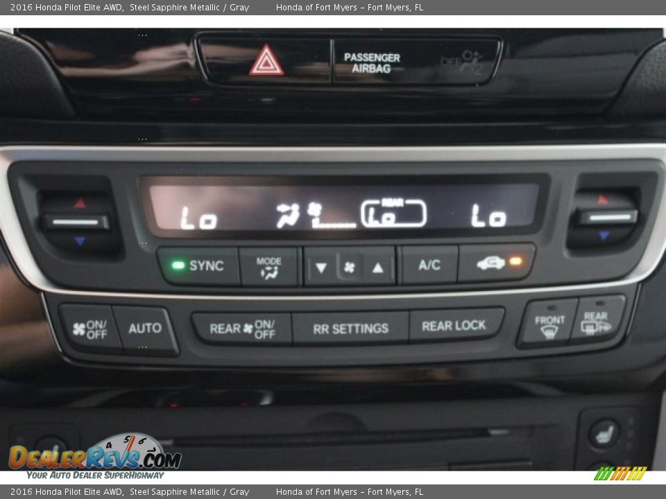 2016 Honda Pilot Elite AWD Steel Sapphire Metallic / Gray Photo #24