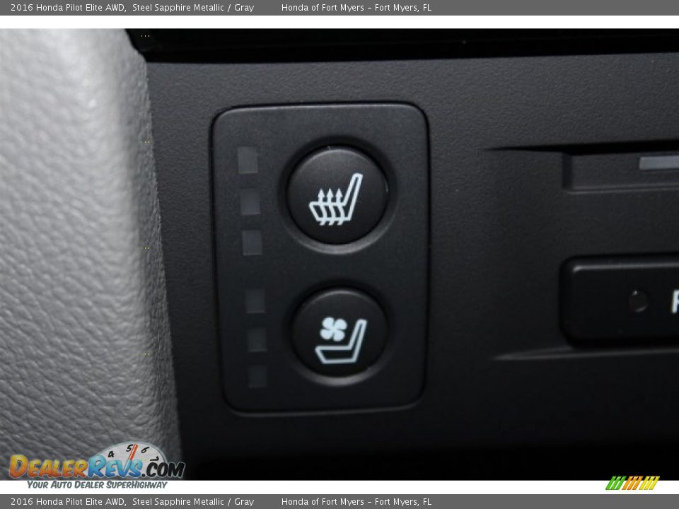 2016 Honda Pilot Elite AWD Steel Sapphire Metallic / Gray Photo #25