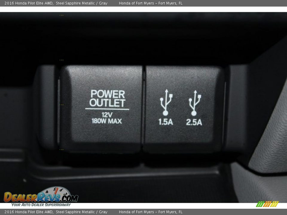 2016 Honda Pilot Elite AWD Steel Sapphire Metallic / Gray Photo #26