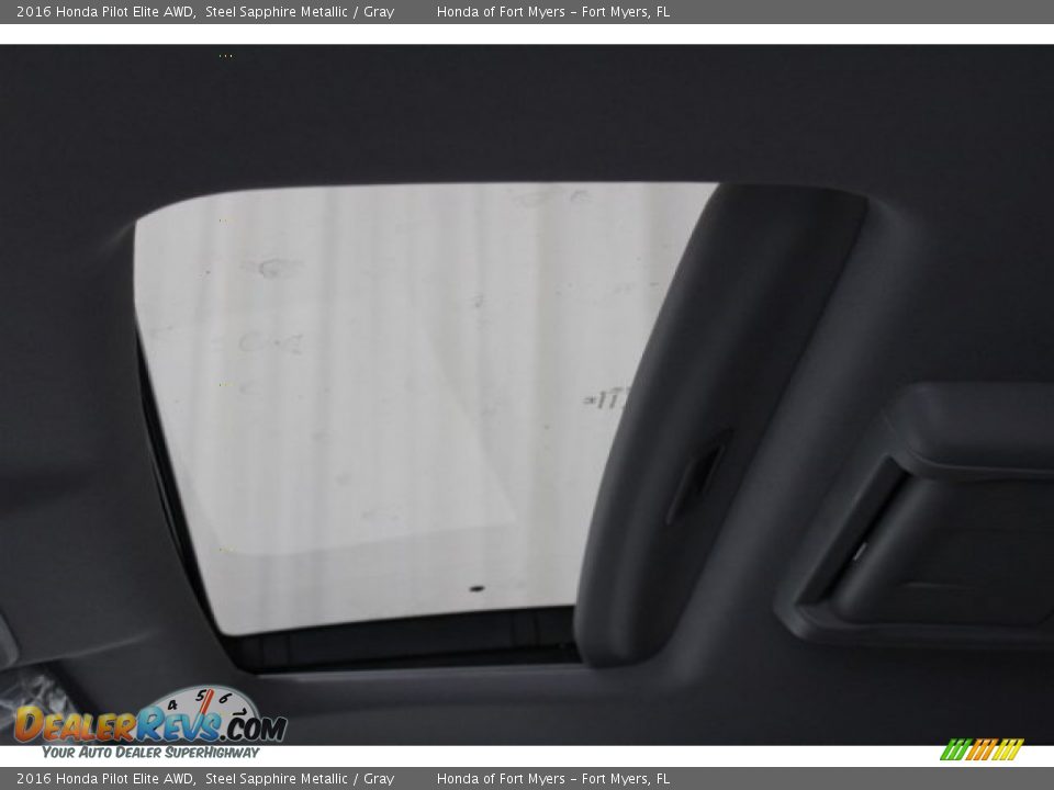 2016 Honda Pilot Elite AWD Steel Sapphire Metallic / Gray Photo #32