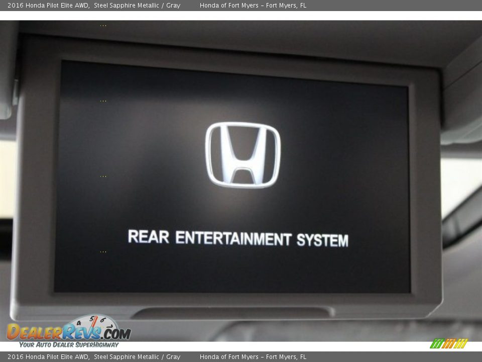 2016 Honda Pilot Elite AWD Steel Sapphire Metallic / Gray Photo #36