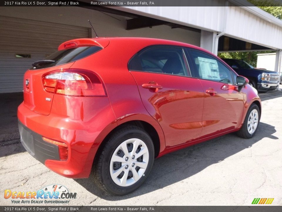 2017 Kia Rio LX 5 Door Signal Red / Black Photo #3