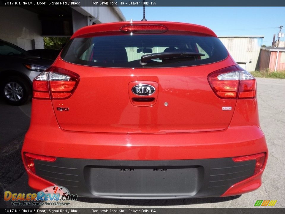 2017 Kia Rio LX 5 Door Signal Red / Black Photo #4