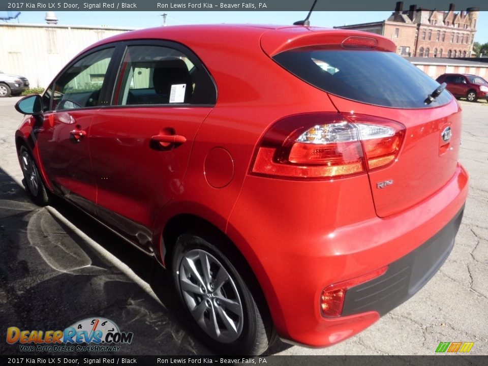 2017 Kia Rio LX 5 Door Signal Red / Black Photo #6