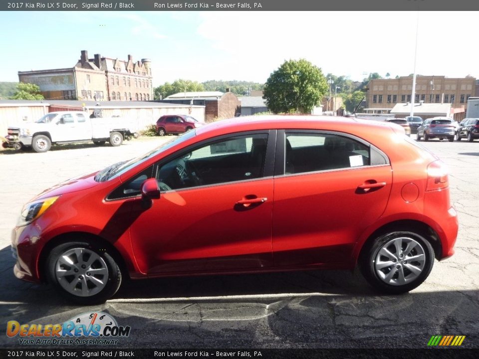 2017 Kia Rio LX 5 Door Signal Red / Black Photo #7