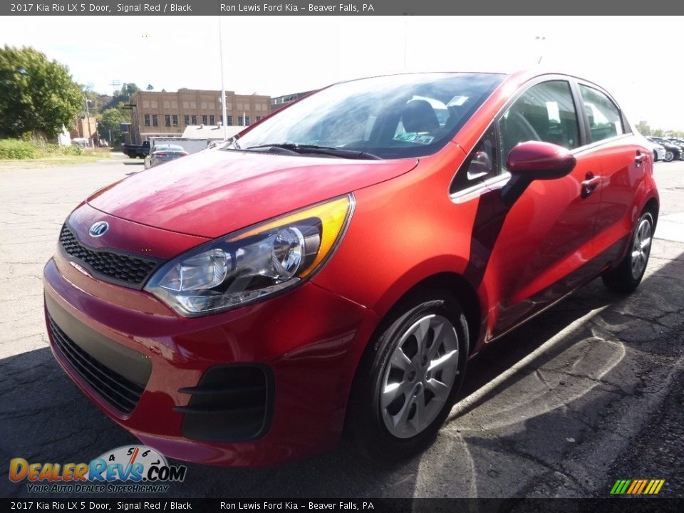 2017 Kia Rio LX 5 Door Signal Red / Black Photo #8